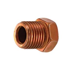 Brake line fitting 1/2-20 for 1/4" tube. Brake line nut. Sold each.
