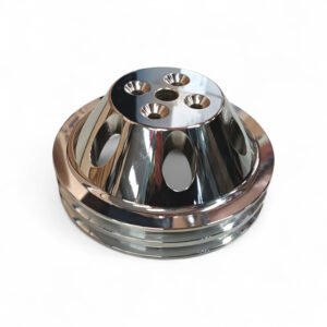 Water pump pulley double groove