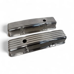 Valve covers SBC finned w/ holes