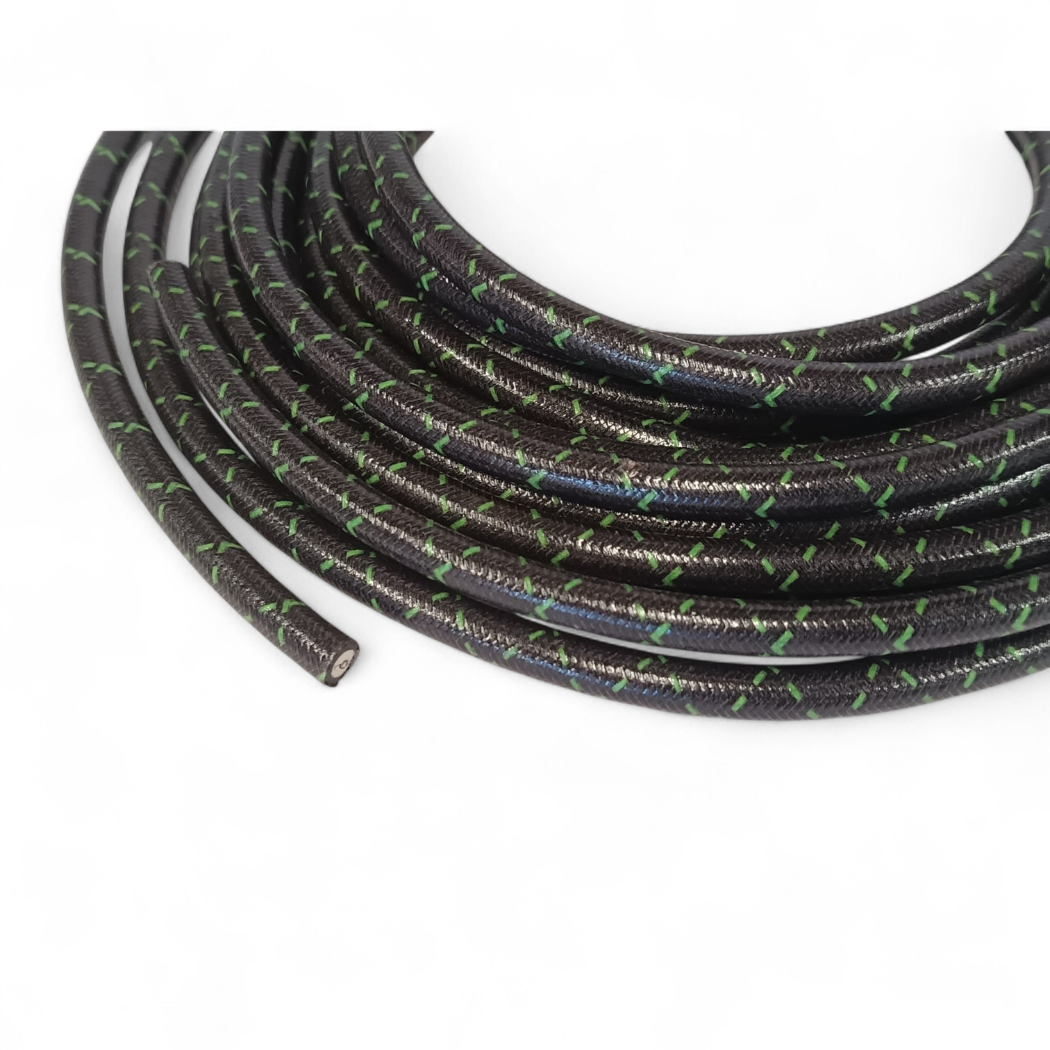 Spark plug wire set Black w/ green stripes - Image 2