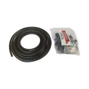 Spark plug wire set Black w/ green stripes