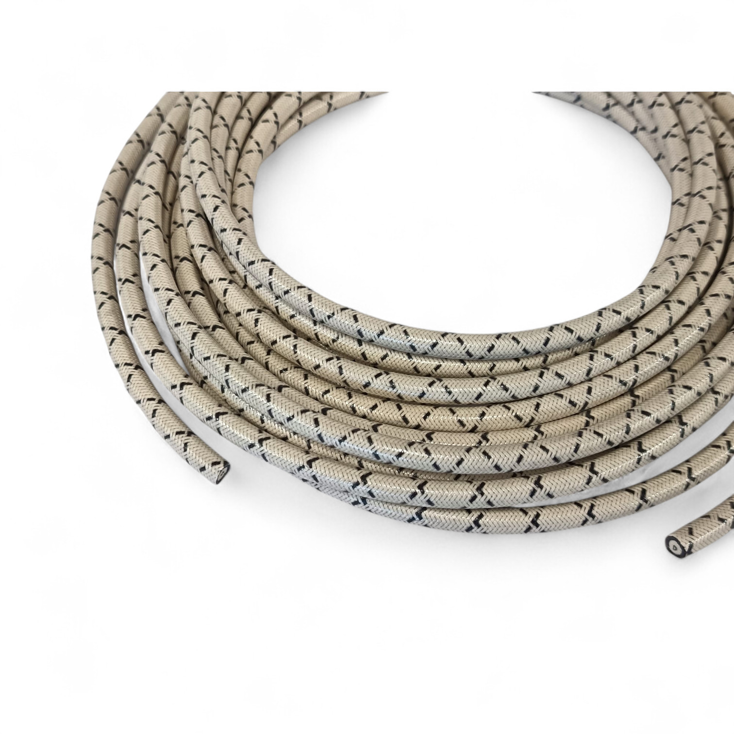 Spark plug wire set White w/ black stripes - Image 2