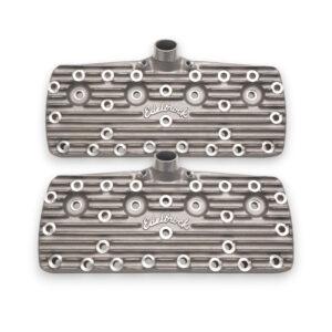 Flathead Cylinder Heads, Edelbrock script