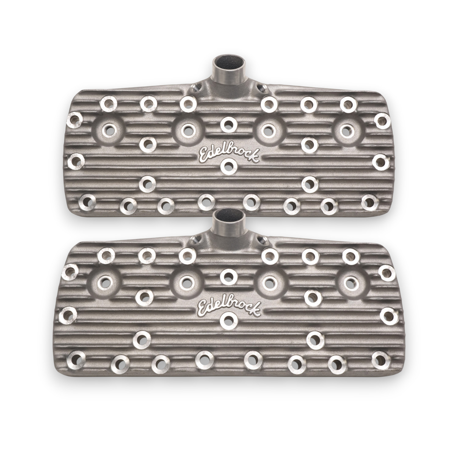 Flathead Cylinder Heads, Edelbrock script