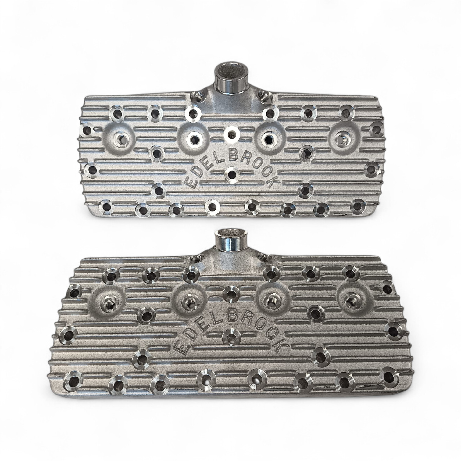 Flathead Cylinder Heads, Edelbrock block