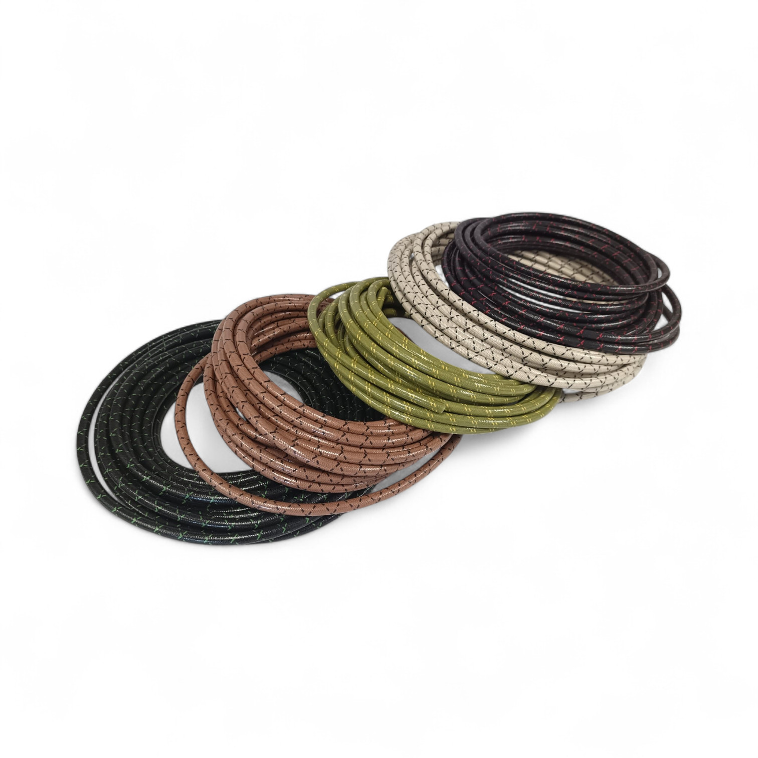 Spark plug wire set Black w/ green stripes - Image 4