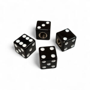 Valve cap cover set Dice, black