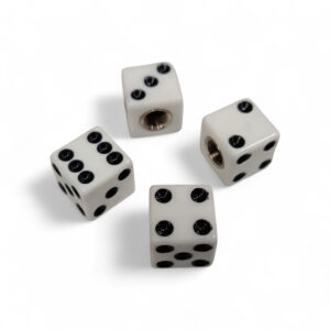 Valve cap cover set Dice, white